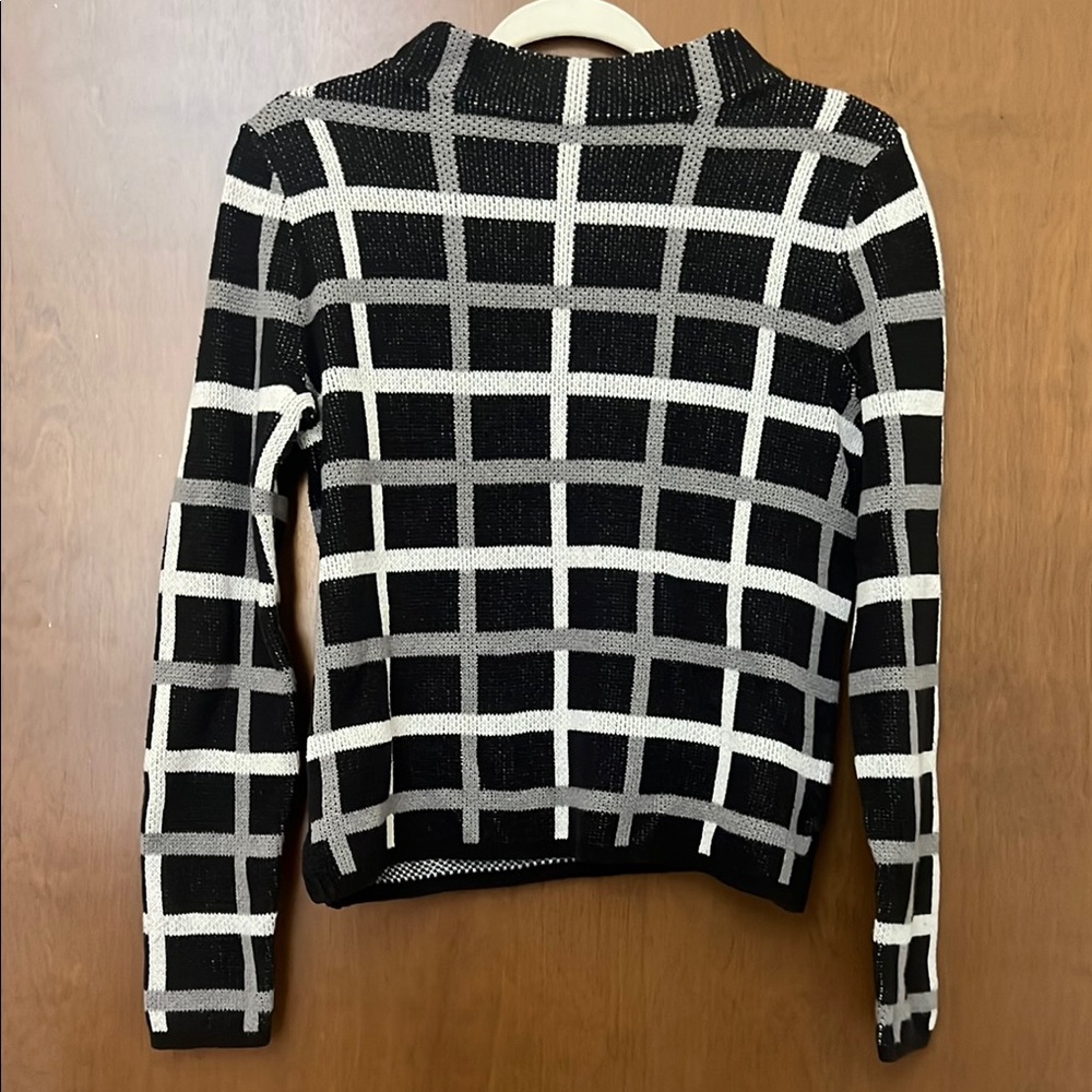 Mock Neck Patterned Sweater